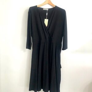 NEMIDOR plus size collection black dress A Sz 20 NWT pinup girl